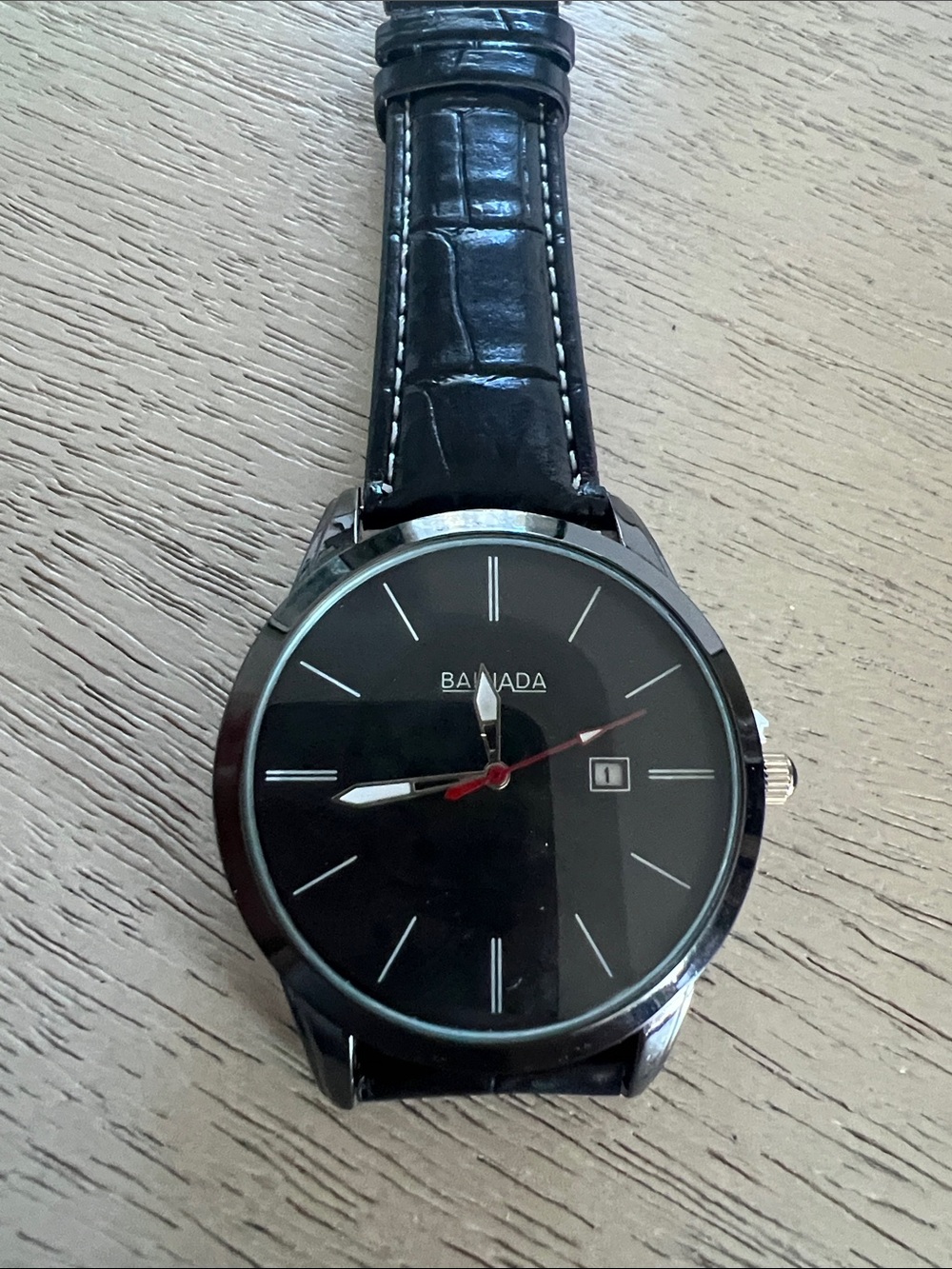 BAIJADA Black Minimalist Men's Wristwatch